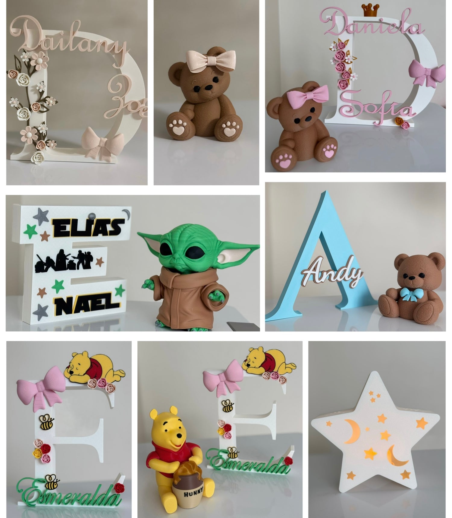 Letras y figuras personalizadas