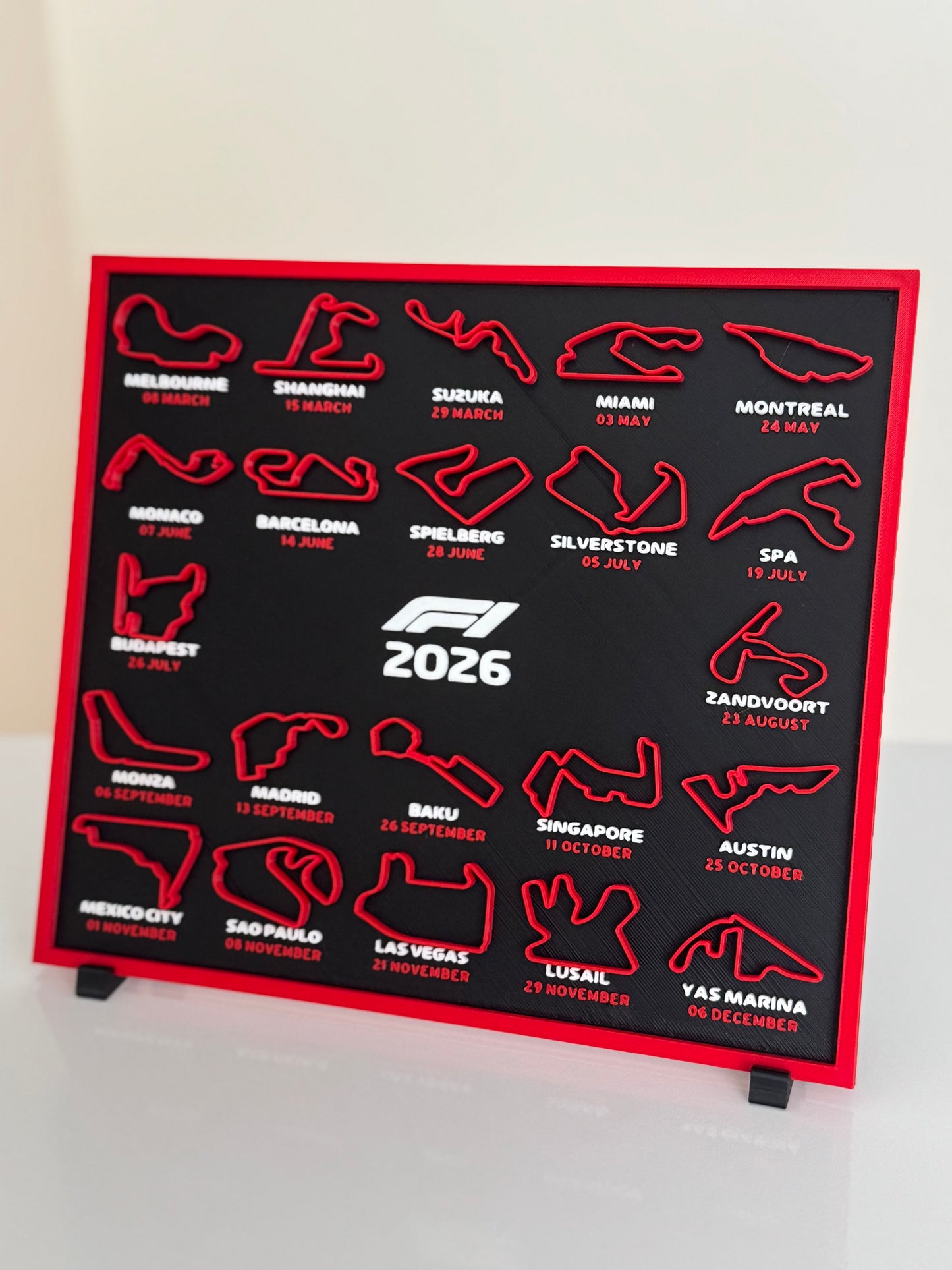 Calendario F1 2026 - Display Coleccionable