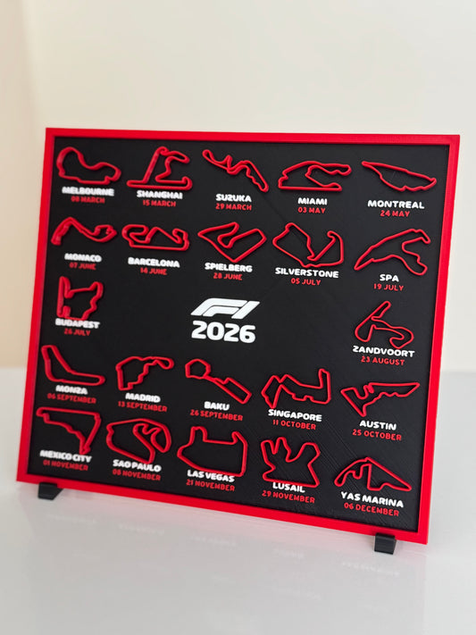 Calendario F1 2026 - Display Coleccionable