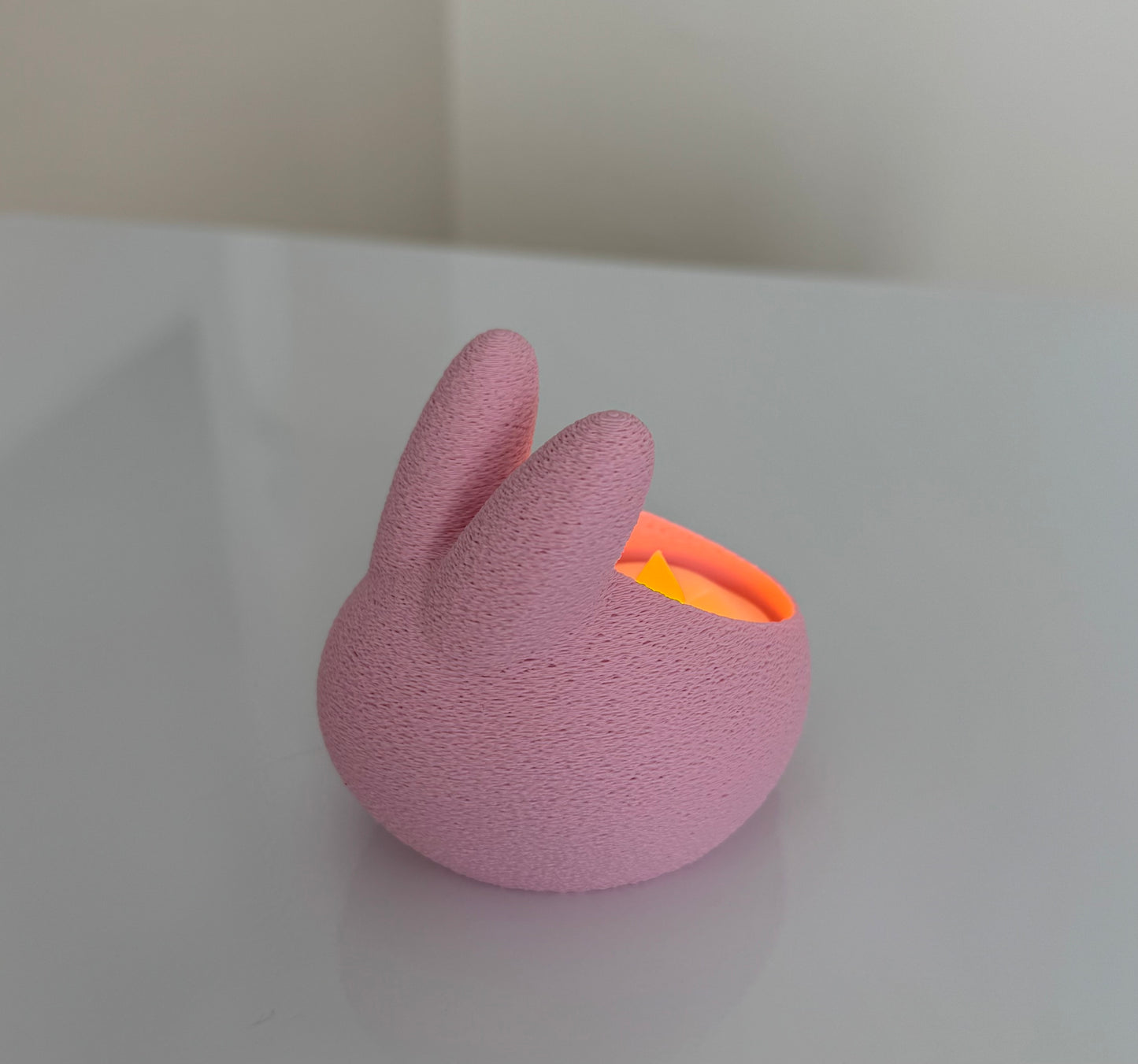 Portavelas en forma de conejo