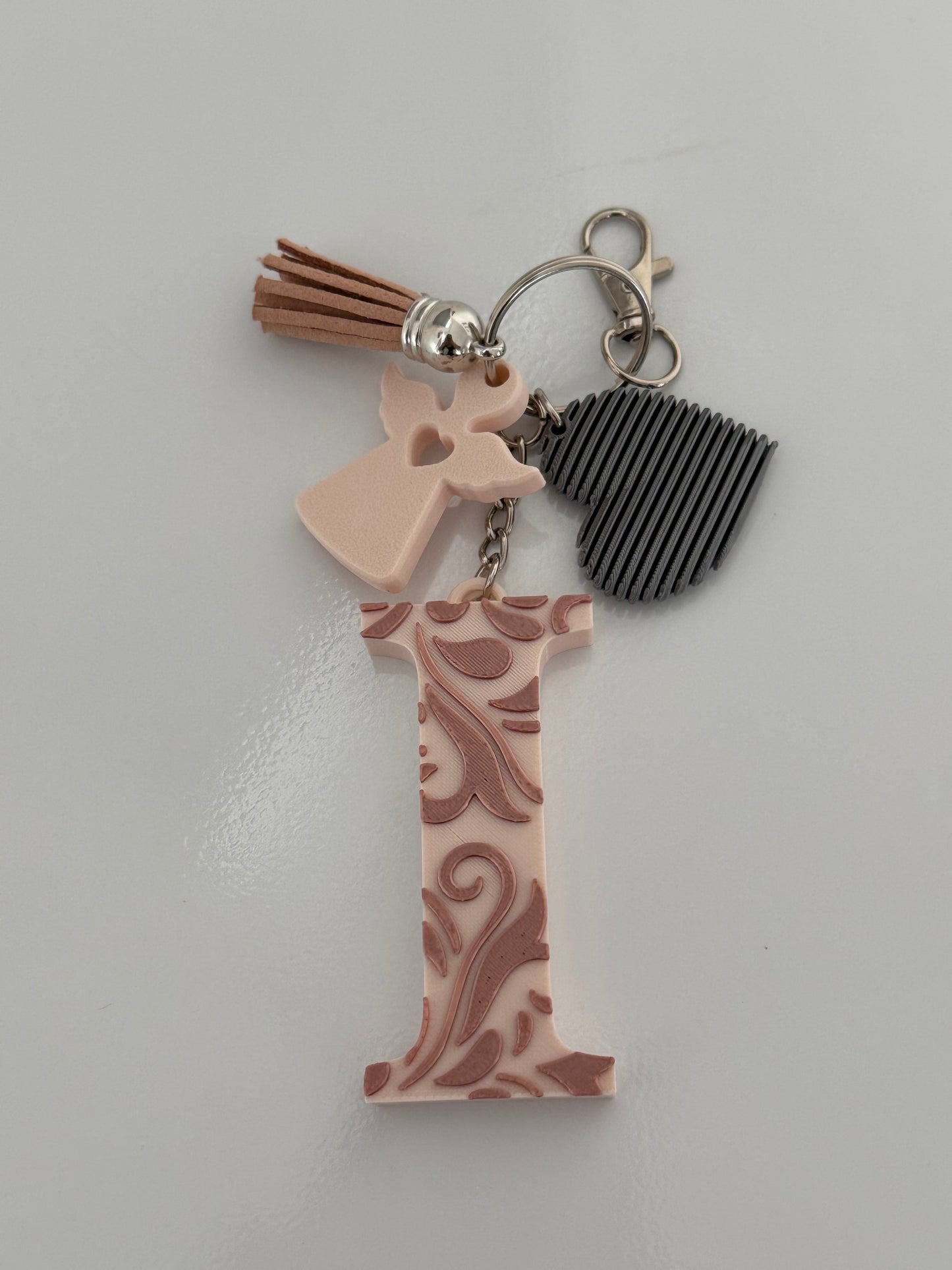 Llavero Personalizado - Inicial + Ángel + Corazón