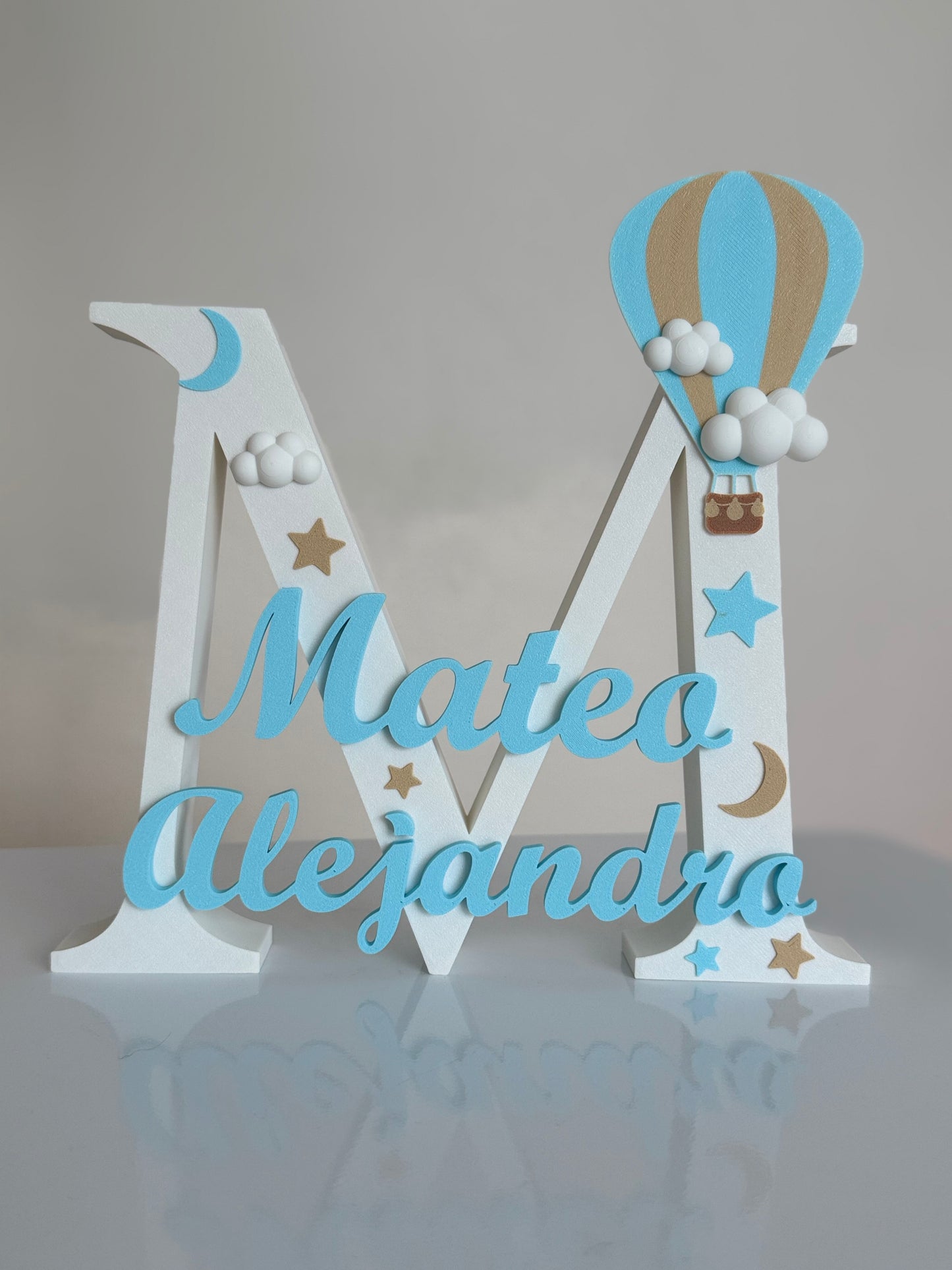 Set Personalizado • Inicial + Nombre + Figura Decorativa  — Modelo Mateo Alejandro