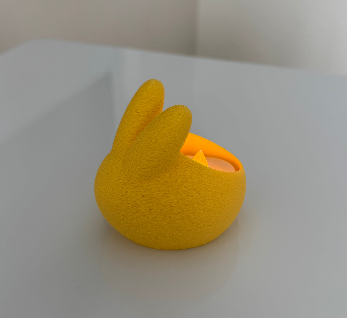 Portavelas en forma de conejo