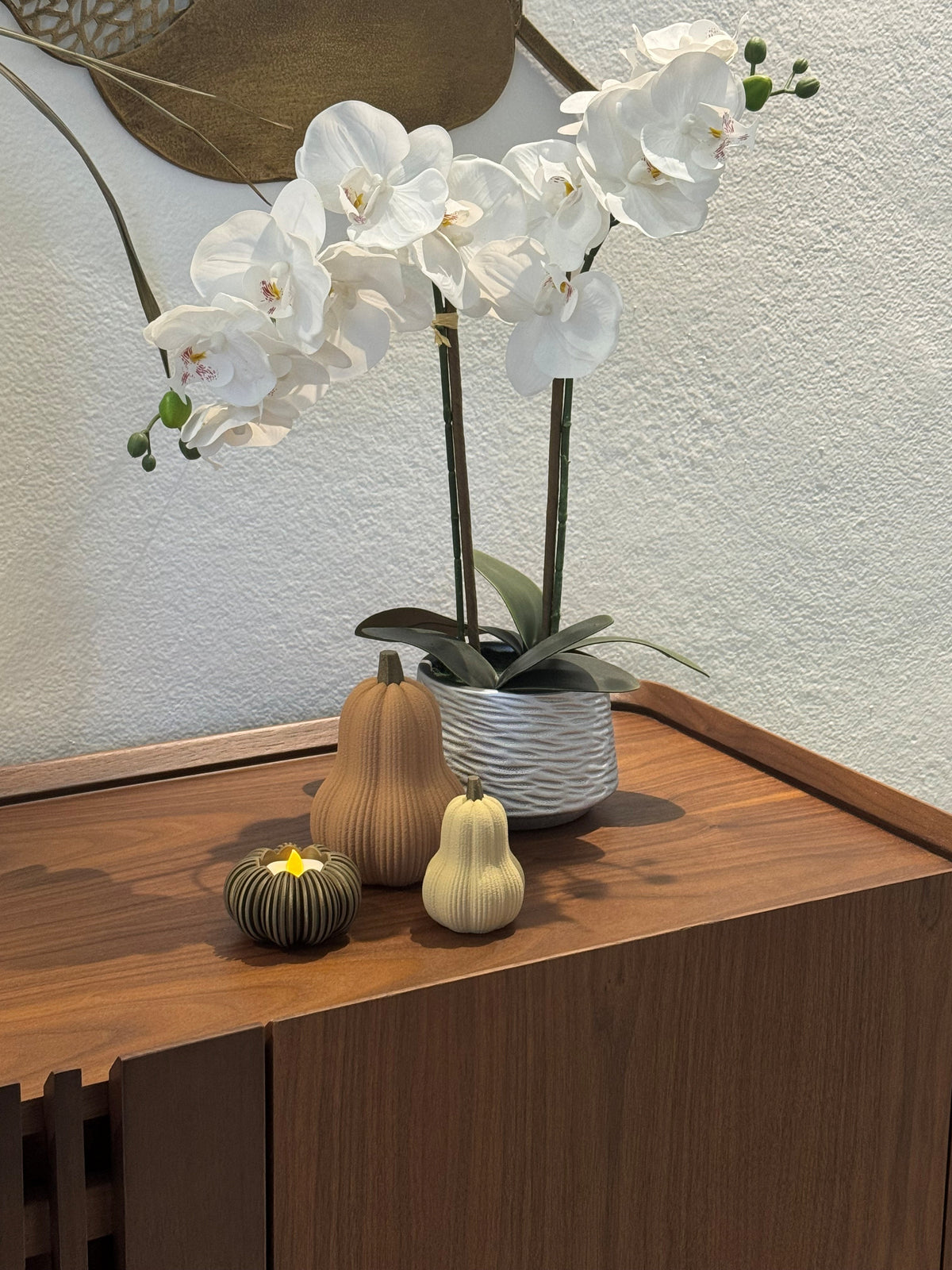 Set de 2 Calabazas Butternut Decorativas de Otoño | Aura By W