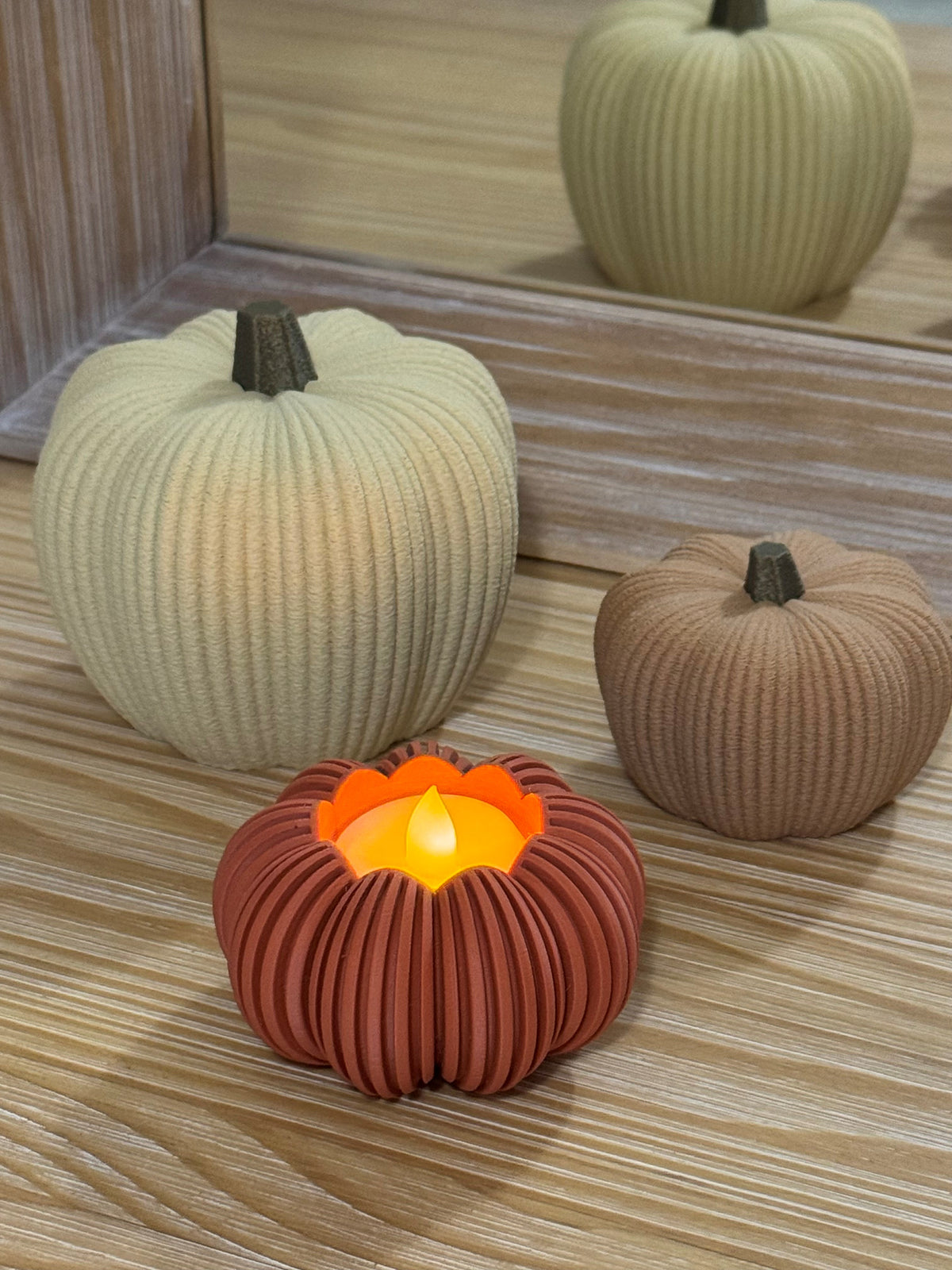 Portavelas de Calabaza con Velita LED | Aura By W
