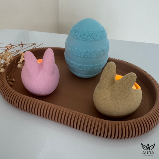 Portavelas en forma de conejo