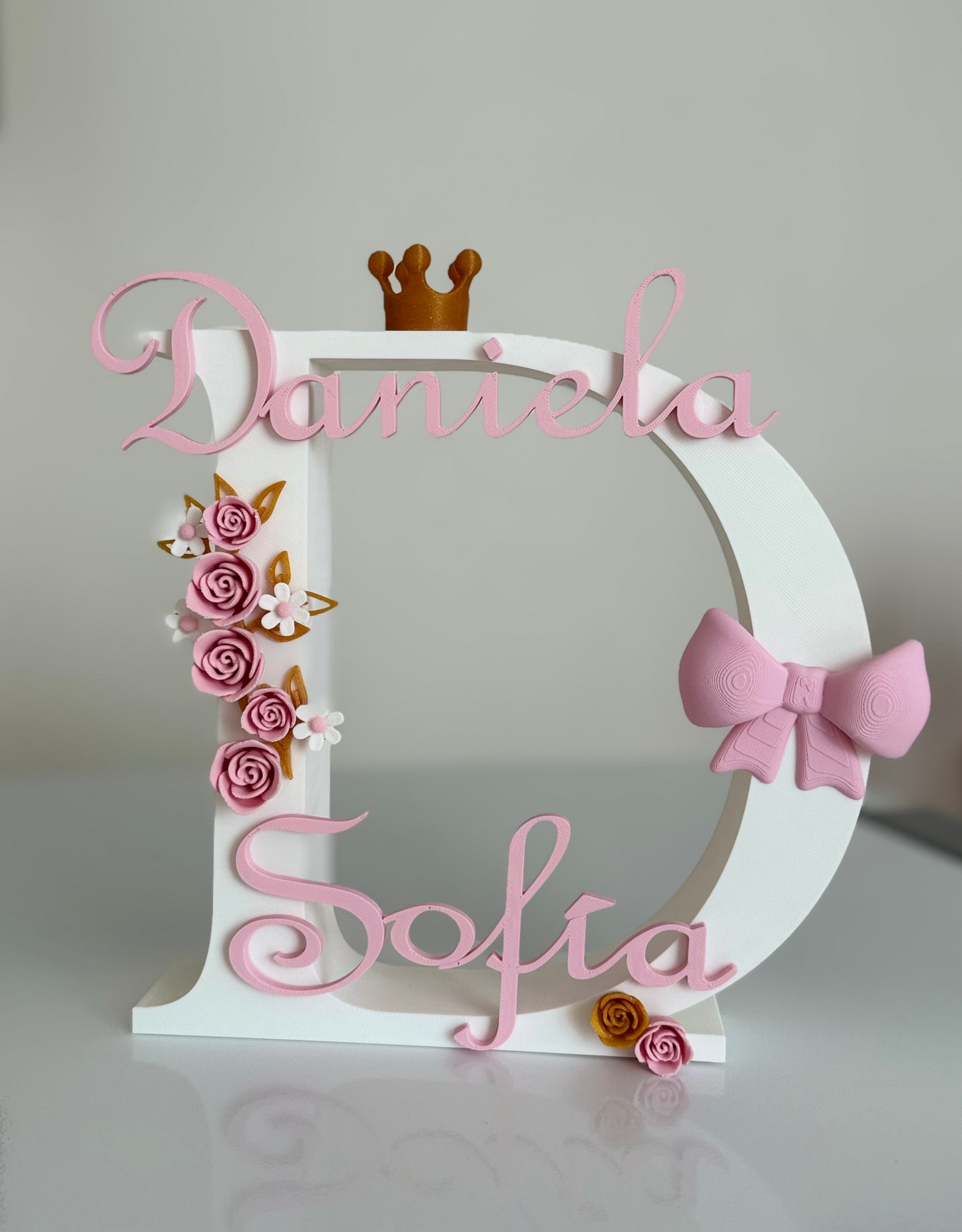 Set Personalizado • Inicial + Nombre + Figura Decorativa (Modelo Daniela Sofía)