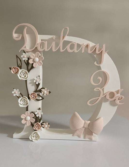 Set Personalizado • Inicial + Nombre + Figura Decorativa (Modelo Dailany Zoé)