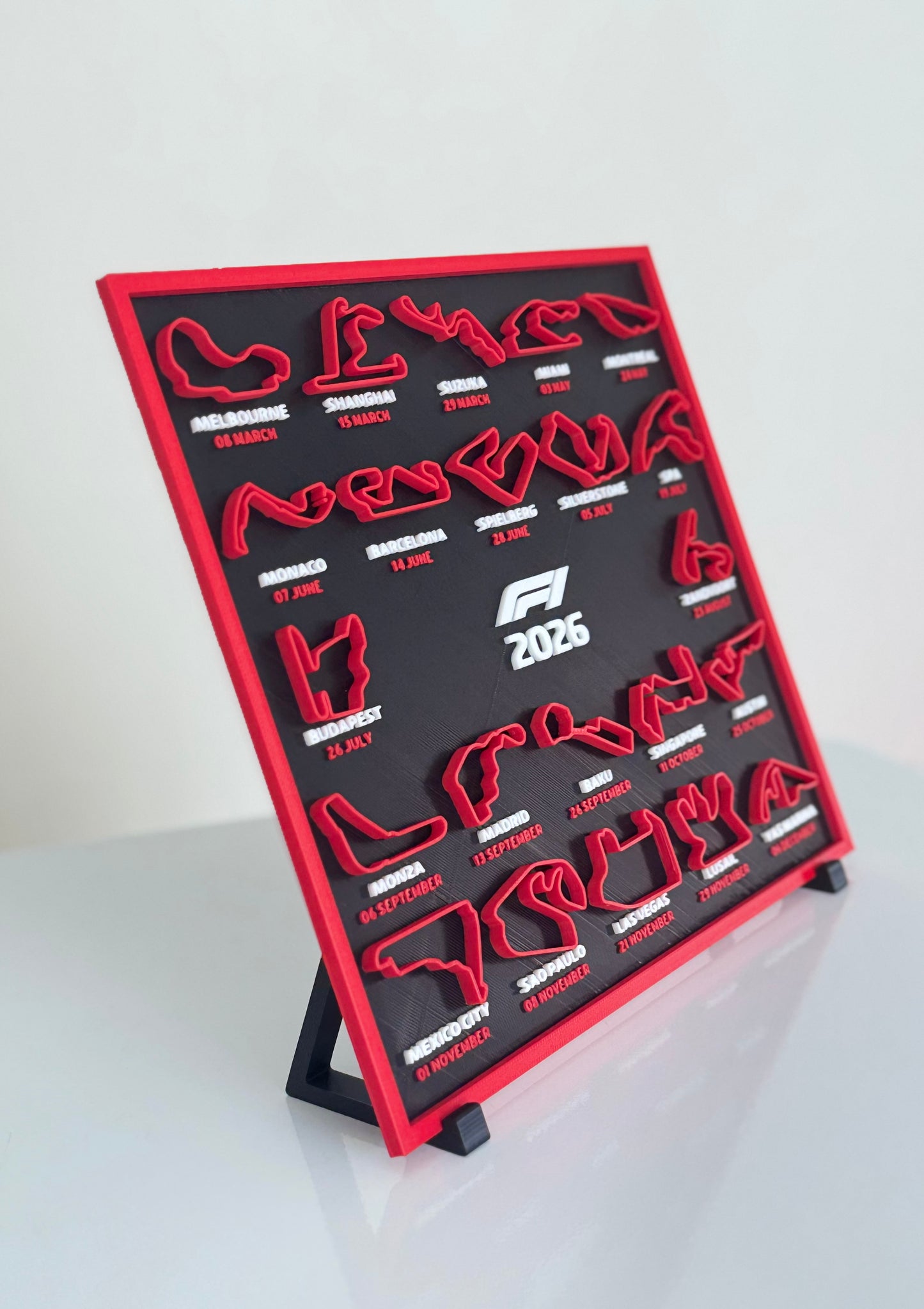 Calendario F1 2026 - Display Coleccionable