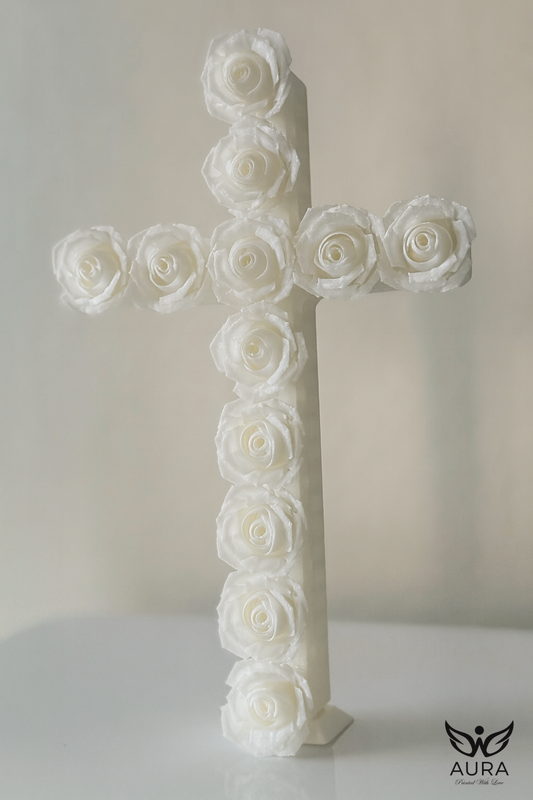 Cruz de Rosas Blancas - Signo de Vida
